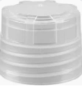 38-430 Natural PP Round Buttress Cap, Unlined, Wide Rib, Extended Skirt