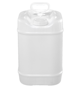 5 Gallon White Tight Head HDPE Pail, with TE Swing Handle, Rectangular, UN (Y1.8/100)