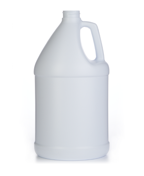 1 Gallon  White HDPE Round Handleware Bottle, 130 Gram, 38-400