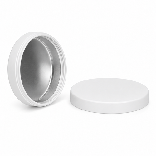 89-400 White PP Cap, Heat-Seal Foil for HDPE Liner, Sealed For Your Protection Print