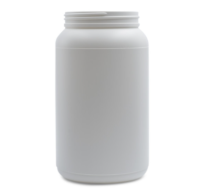 2000 cc Natural HDPE Straightside Wide Mouth Round Bottle, 100-400
