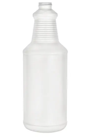 32 Ounce White HDPE Round Carafe Bottle