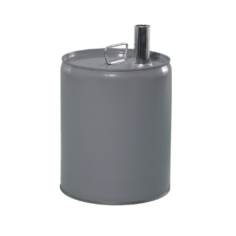 5 Gallon Gray Steel Tight-Head Pail with Rust Inhibitor, 24-Gauge, 2⅛" Cap Opening, Cap & Seal Sold Separately, UN-Rated (2.1/170)
