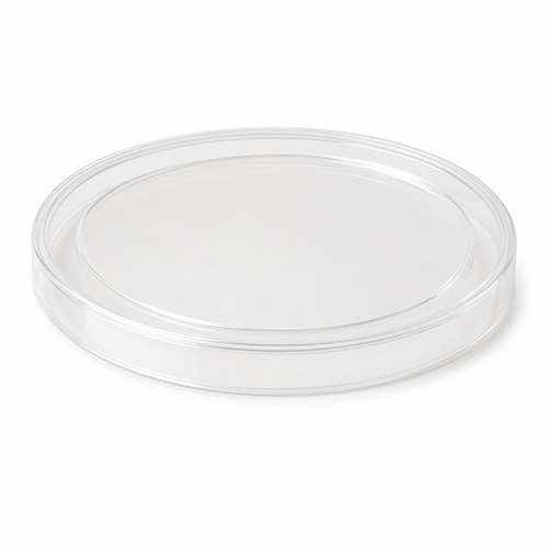 8 Ounce White LLDPE Round Flat Lid