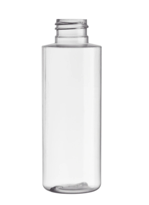 4 Ounce Clear PVC Cylinder Bottle, 24-410