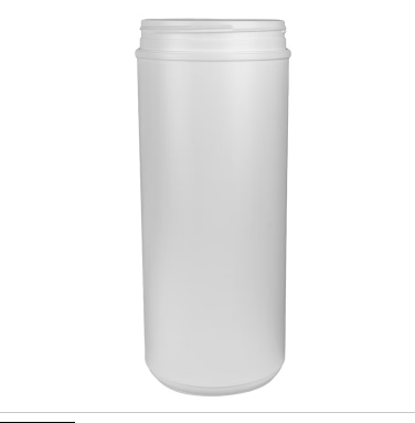 White HDPE Round Canister Bottle, 120 mm