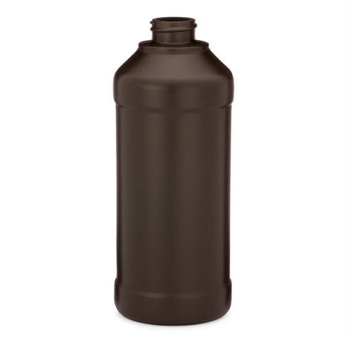 16 Ounce Brown HDPE Modern Round, 28-400