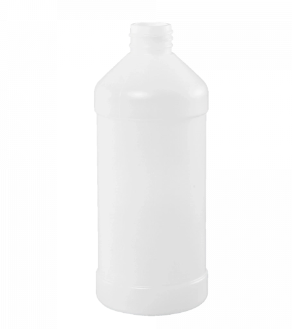 16 Ounce Natural HDPE Modern Round Bottle, 28-410