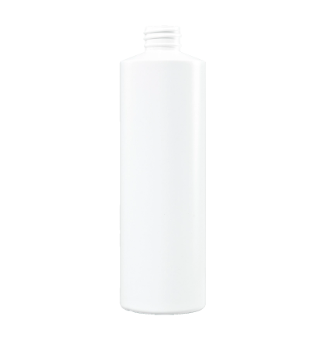 16 Ounce White HDPE Cylinder Bottle with Sprayer, 28-410