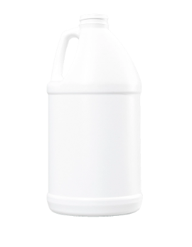 64 Ounce White HDPE Round Handleware Bottle, 38-400