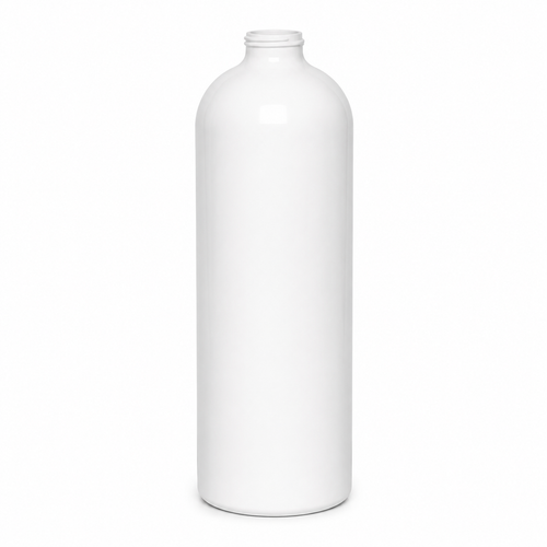 32 Ounce White HDPE Bullet Bottle with Rounded Base, 38-400