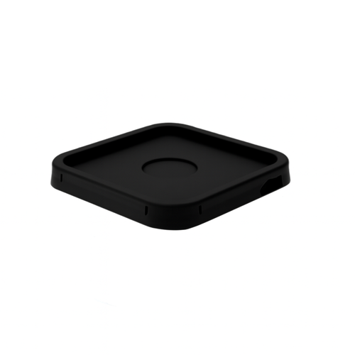 3.25 Gallon Black Square HDPE Snap-On Cover