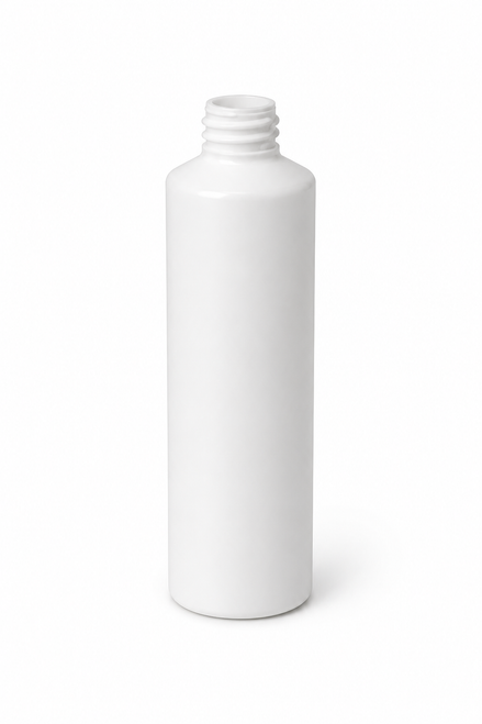 8 Ounce White HDPE Cylinder Bottle, 22 Gram, 24-410