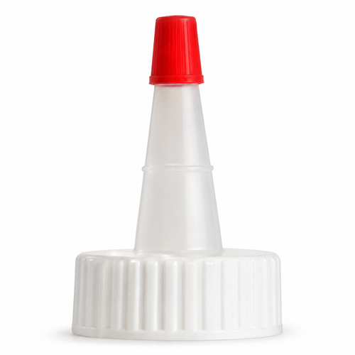 20-400 Natural LDPE Yorker Spout, with Red Tip, 0.090" Orifice