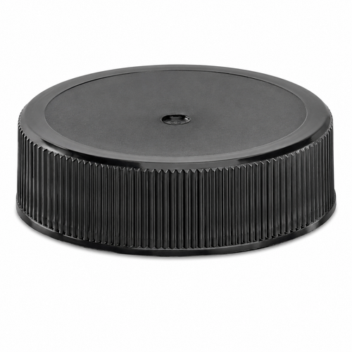 38-400 Black PP SureSeal Cap, Lift-N-Peel U5 PE Liner