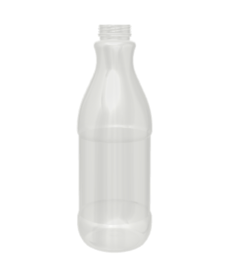 32 Ounce Clear PET Round Bottle, ISS Finish, 38 mm