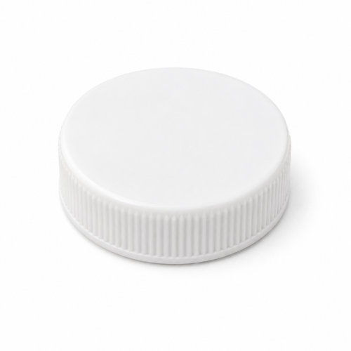 38-400 White PPC Round Continuous Thread Cap, Ribbed Sides, 6-TPI, Triseal Liner with Pinhole Vents (FDA)