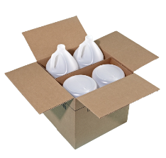 4 x 1 Gallon Natural HDPE Industrial Round Bottle, 120 Gram, 38-400