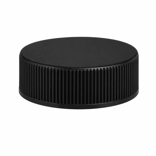 38-400 Black PP Round Continuous Thread Lift-n-Peel Cap, Hi-Foil for PP, E.007 Blue LNP Foam