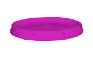 5 Gallon Purple HDPE Cover, with Rubber Gasket, Round, W/Rubber Gasket