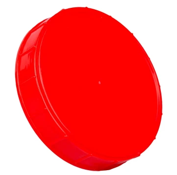 120-400 Red PP Round S-Thread Cap, No Liner