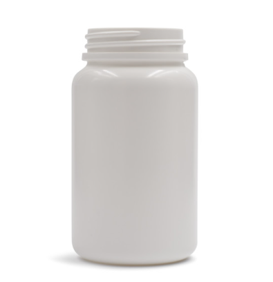 180 cc White HDPE Round Bottle, 45-400
