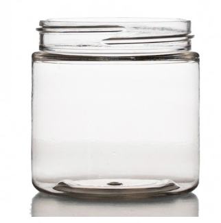 4 Ounce Clear PET Round Continuous Thread Jar, 58-400