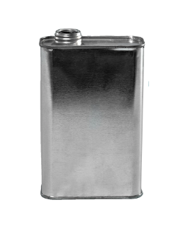 1 Pint Plain F-Style Oblong Tin Can with Alpha Nozzle