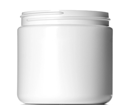 16 Ounce White HDPE Wide Mouth Bottle, 89-400