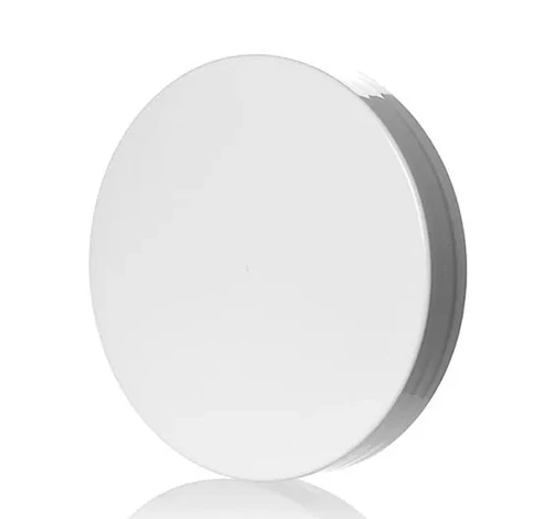89-400 White PP Round Continuous Thread Cap, Matte Top, Ribbed Sides, Unlined
