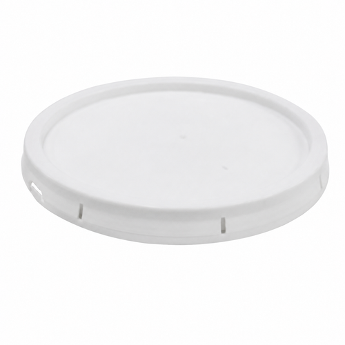 5 Liter White HDPE Cover, Round