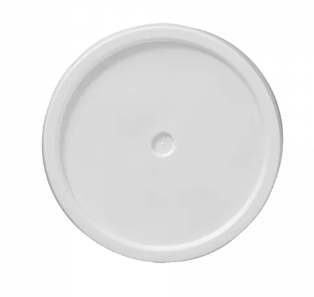 2 Gallon Round Natural HDPE EZ Tear Tab Cover, FDA Approved