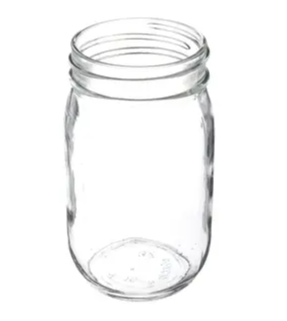 16 Ounce Clear Glass Round Flint Eco Mason Jar, 70-450