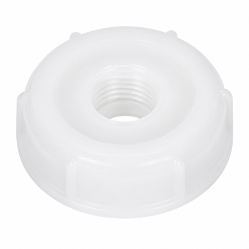 70 mm Plastic Round Screw Cap, 3/4" Knockout, 6 TPI
