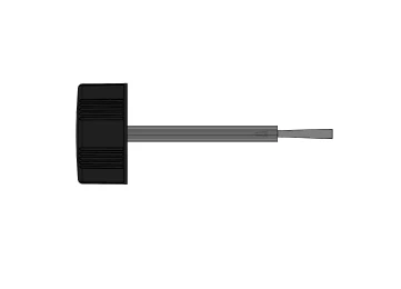 20-400 Black LDPE Brush Cap, 2.5" Overall, 1/2" Trim, Non-Staining 0.040" LDPE Liner
