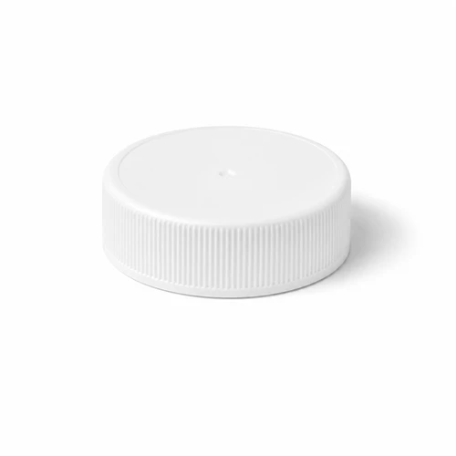 38-400 White PP Round Cap, PS22 Pressure-Sensitive Liner