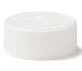 38-400 White PP Round Child-Resistant Cap, F-217 Foam Liner