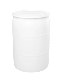 30 Gallon Natural Tight Head HDPE Drum, UN(1H1/Y1.8/150) with 2" NPT 2" Buttress Openings