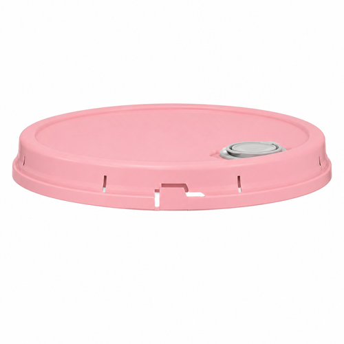 5 Gallon Pink HDPE Cover, with Flex Spout and Rubber Gasket, Round, Rubber Gasket UN(1H2/Y1.5/30)