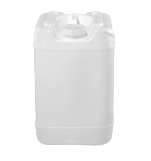 6 Gallon Natural Tight Head HDPE Pail, Metal Handle, Rectangular, UN(Y1.8/100) Nv Stem Ratchet