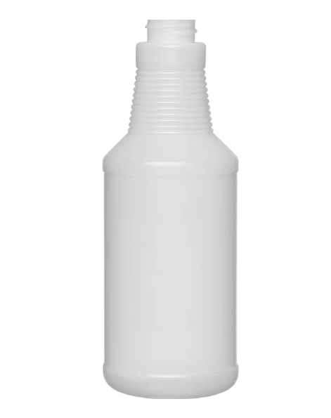 32 Ounce Natural HDPE Round Carafe Bottle, No Flame, 28-400