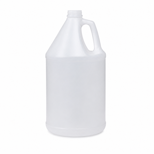1 Gallon Natural HDPE Industrial Round Handleware Bottle, 120 Gram, 38-400