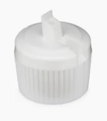 28-410 White LDPE Round Polytop Cap (PS-398), 3 mm Orifice