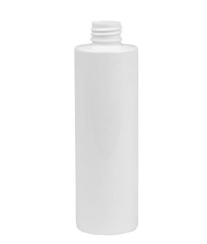 8 Ounce White PET Cylinder Bottle, 24-410
