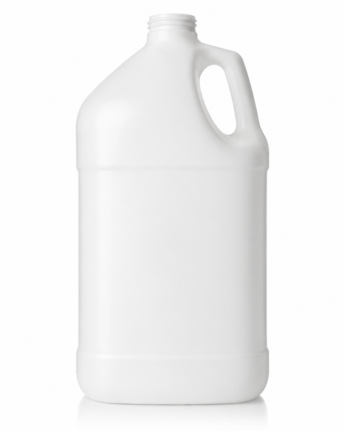 4 x 1 Gallon Natural HDPE Industrial Square Bottle, 38-400