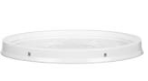 1 Gallon Round White HDPE Tear Strip Cover with Black Gasket