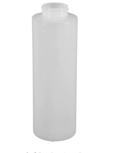 16 Ounce Natural HDPE Cylinder Bottle, 38-400
