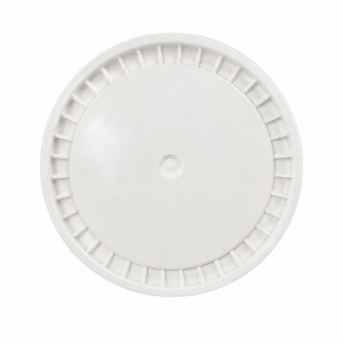 5 Gallon Round White HDPE Light Weight Cover, No Gasket