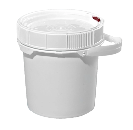 1.25 Gallon White Open Head Round HDPE Screw-Top Pail, UN(Y6/S)
