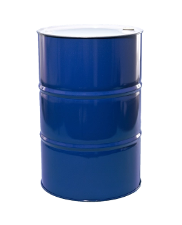 55 Gallon Blue Tight Head Steel Drum, Lined, White Cover, ISO, UN(X1.8/300) with 2" Nylon and 3/4" Steel Bung Openings